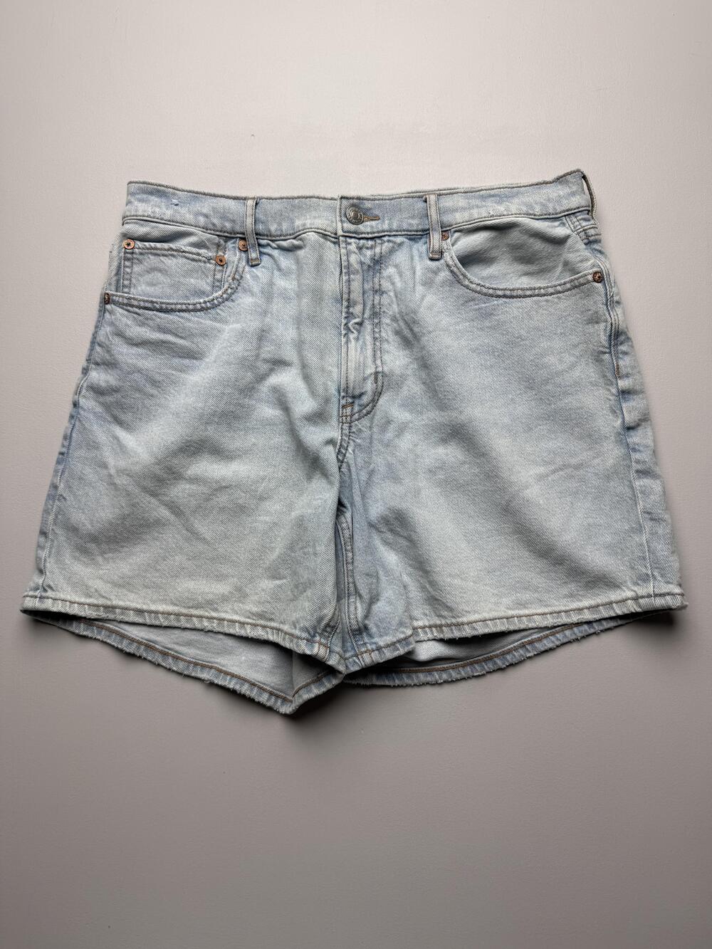 American Eagle Outfitters Shorts Womens 12 Blue Cut Off 6 Inseam Frayed Hem